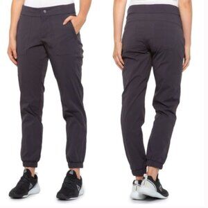 Vina Nine Iron Stretch Nylon Track Pants Joggers Charcoal Gray Size Large